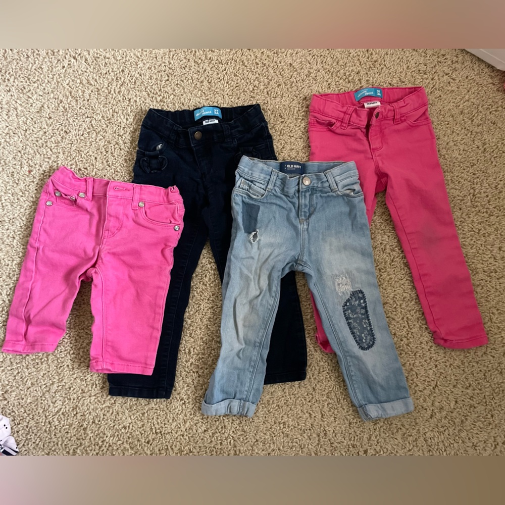 Stylish girls Denim Jeans LOT  - Pink, Blue, Black